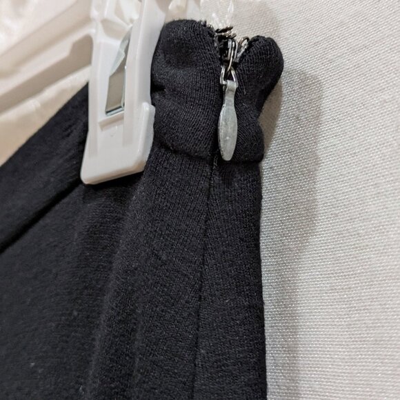 Vintage 90s Maxi Skirt Black Full Length Soft Modest Gothic Witchy Dark Academia - Picture 3 of 4